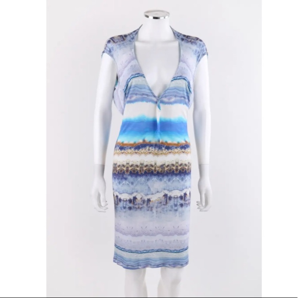 Alexander McQueen resort 2010 viscose rayon jersey agate print dress